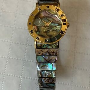 VTG Woman’s Abalone Quartz Watch (Expansion Band) from Xanadu with New Battery